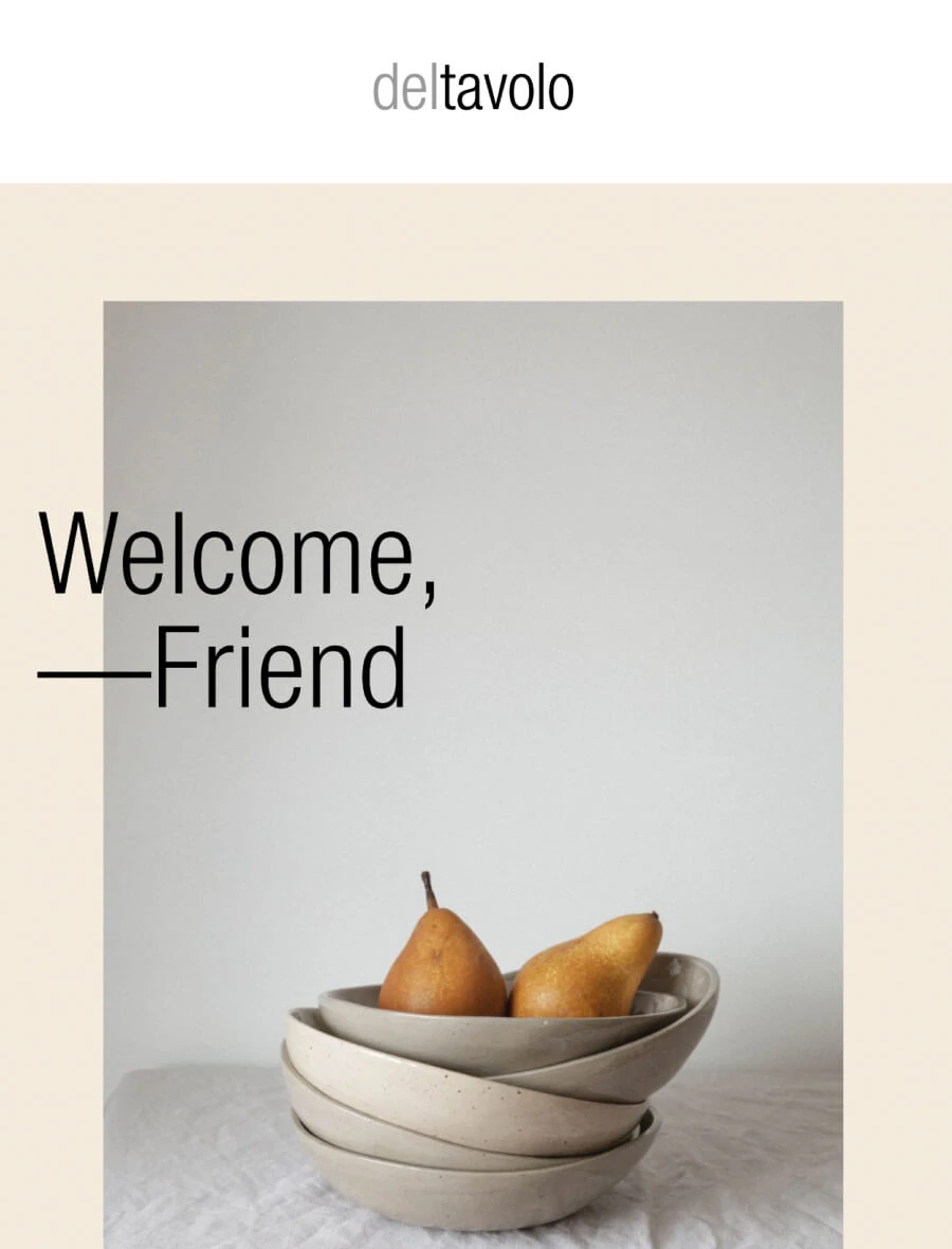 Minimalist welcome